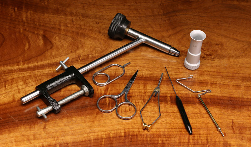 Hareline Fly Tying Material Kit w/ Economy Tools and Vise
