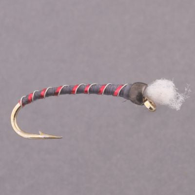 TW BB UT Dark Grey Chironomid Red Holo/Silver Rib