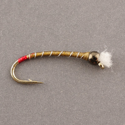 TW Red Holo Butt UT Olive Chironomid Silver Rib