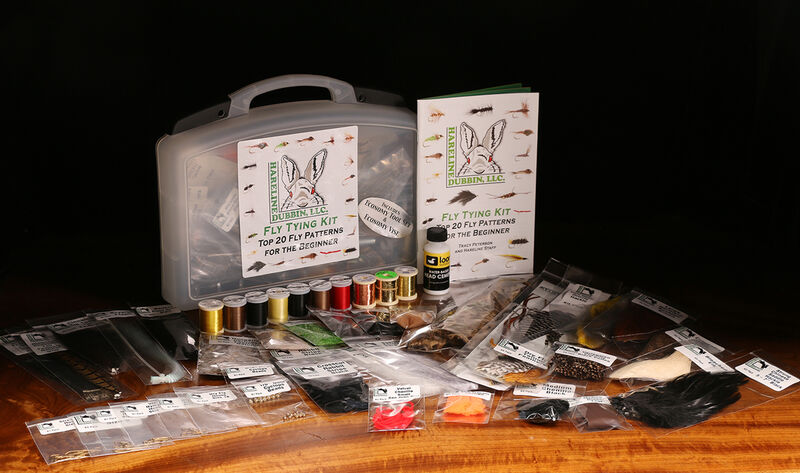 Hareline Fly Tying Material Kit w/ Economy Tools and Vise
