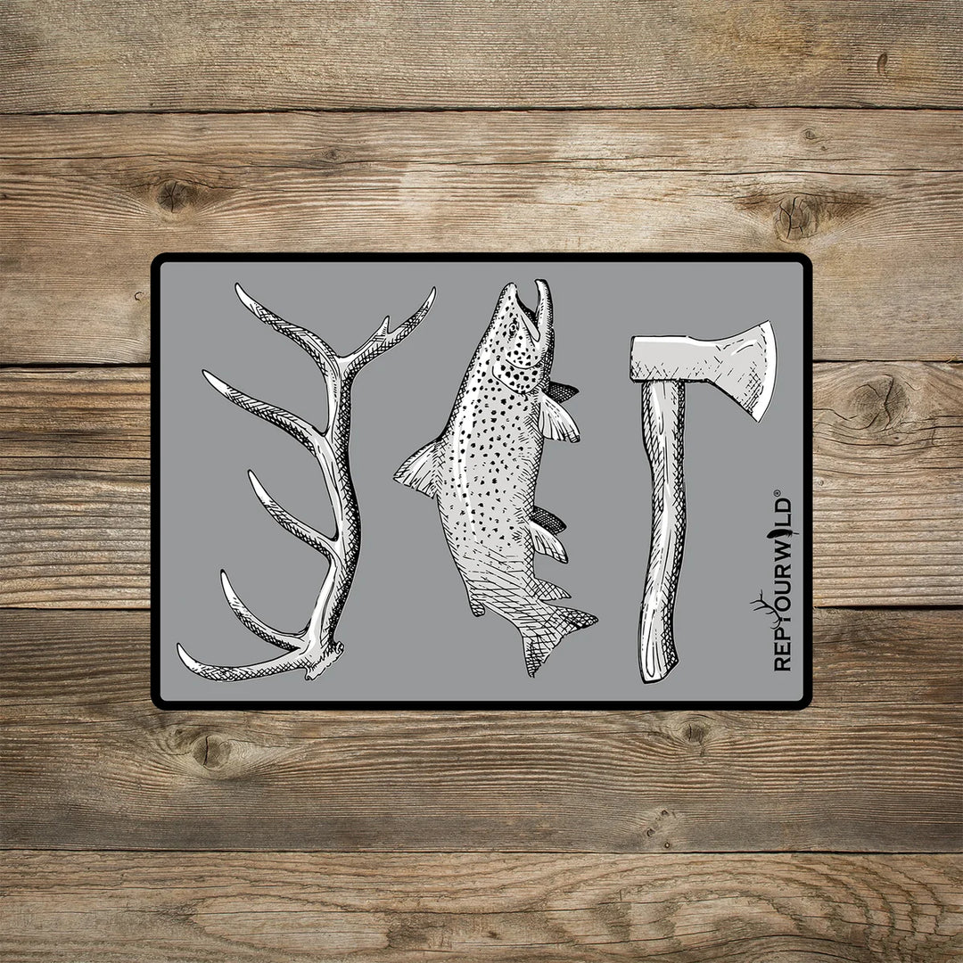 Hunt. Fish. Camp Sticker