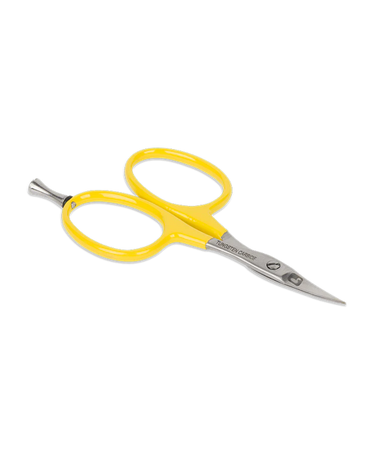 Loon Tungsten Carbide Curved Micro Tip Scissors w/ Precision Peg