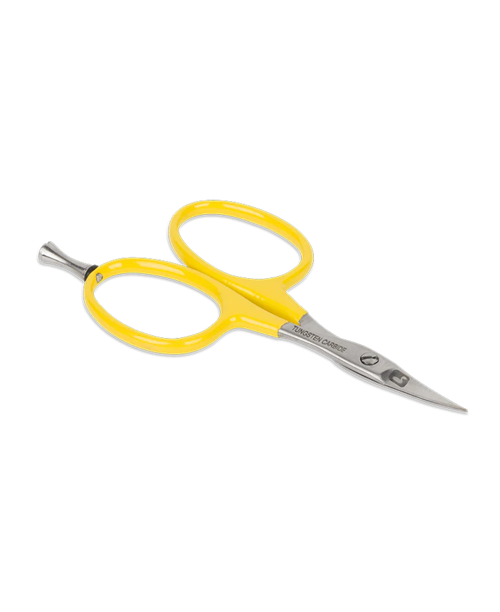 Loon Tungsten Carbide Curved Micro Tip Scissors w/ Precision Peg