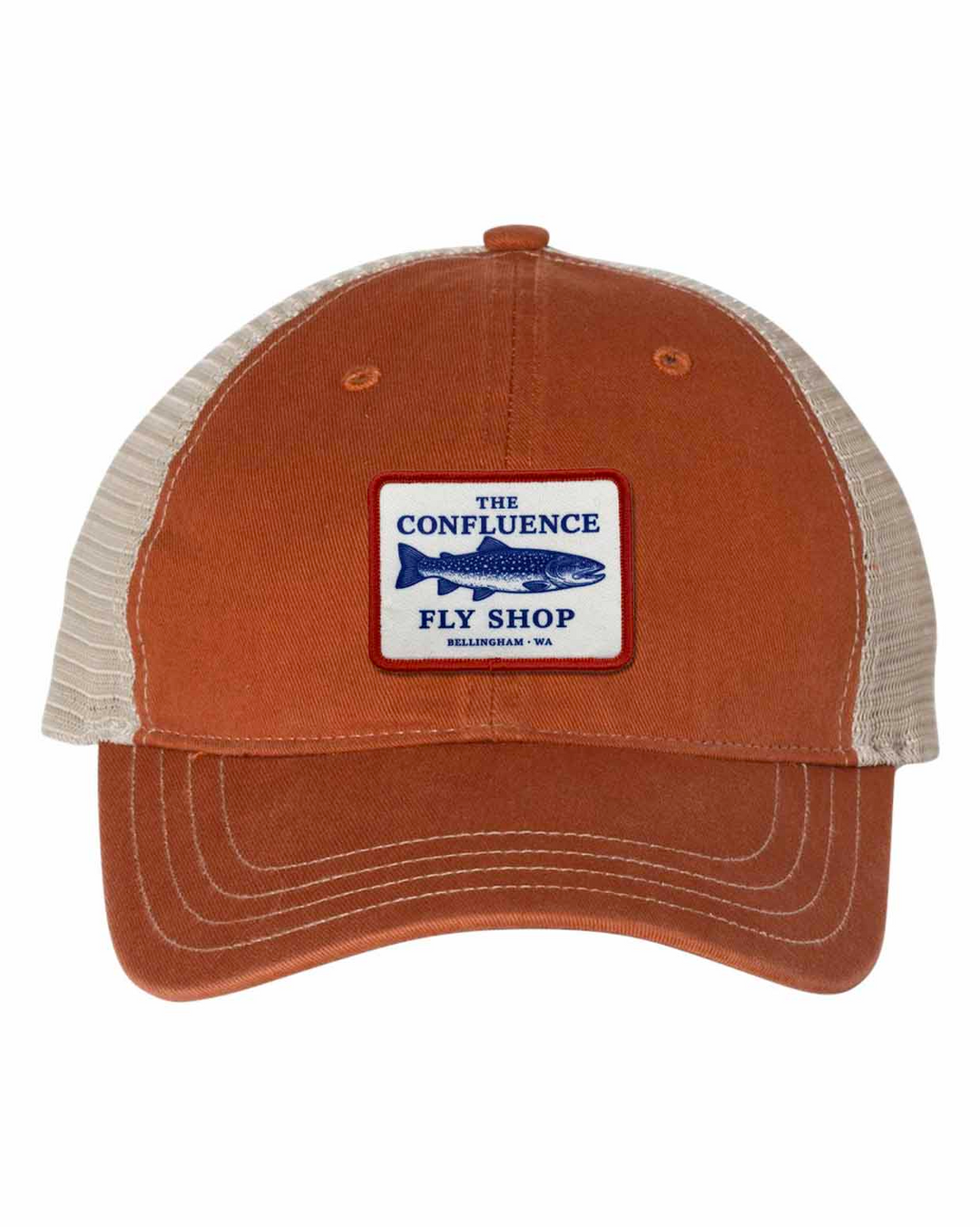 Confluence Logo Patch Hat - Bull Trout - Texas Orange/Khaki