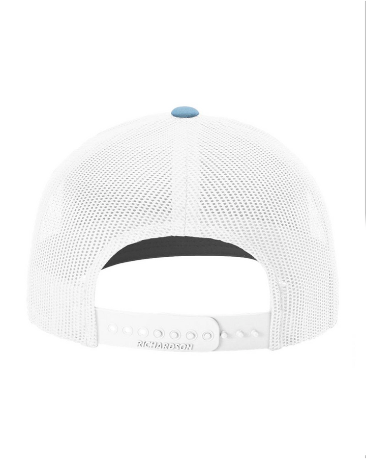 Casa La Caleta Snapback Trucker Cap - Columbia Blue / White
