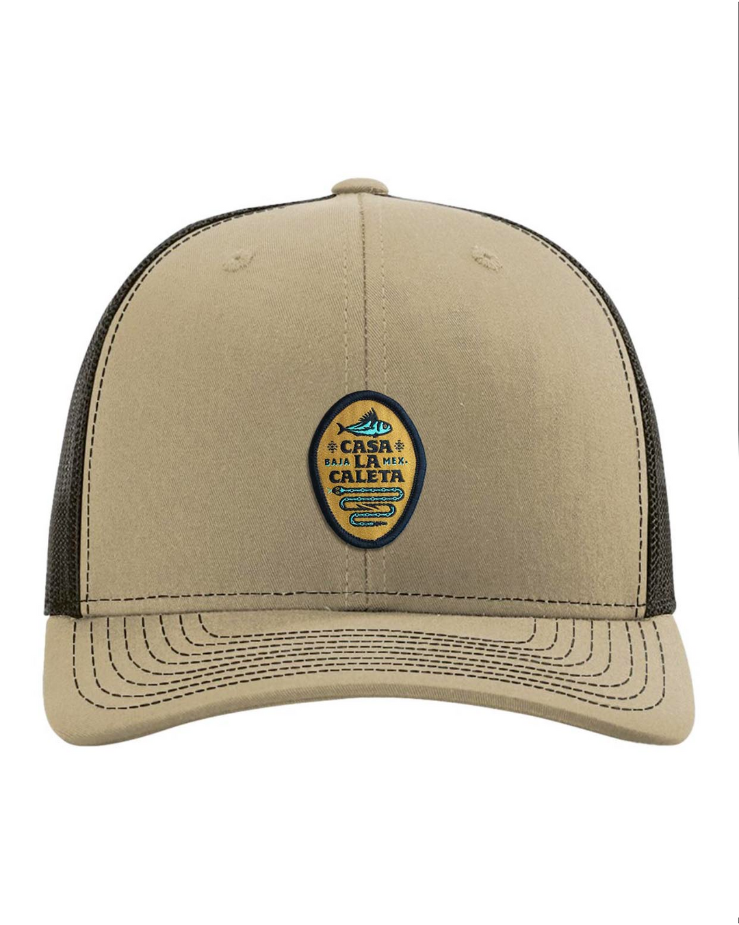 Casa La Caleta Snapback Trucker Cap - Khaki/ Coffee 