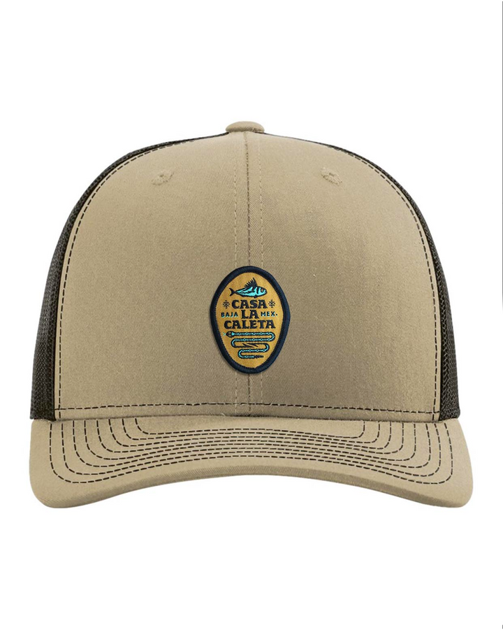 Casa La Caleta Snapback Trucker Cap - Khaki/ Coffee 