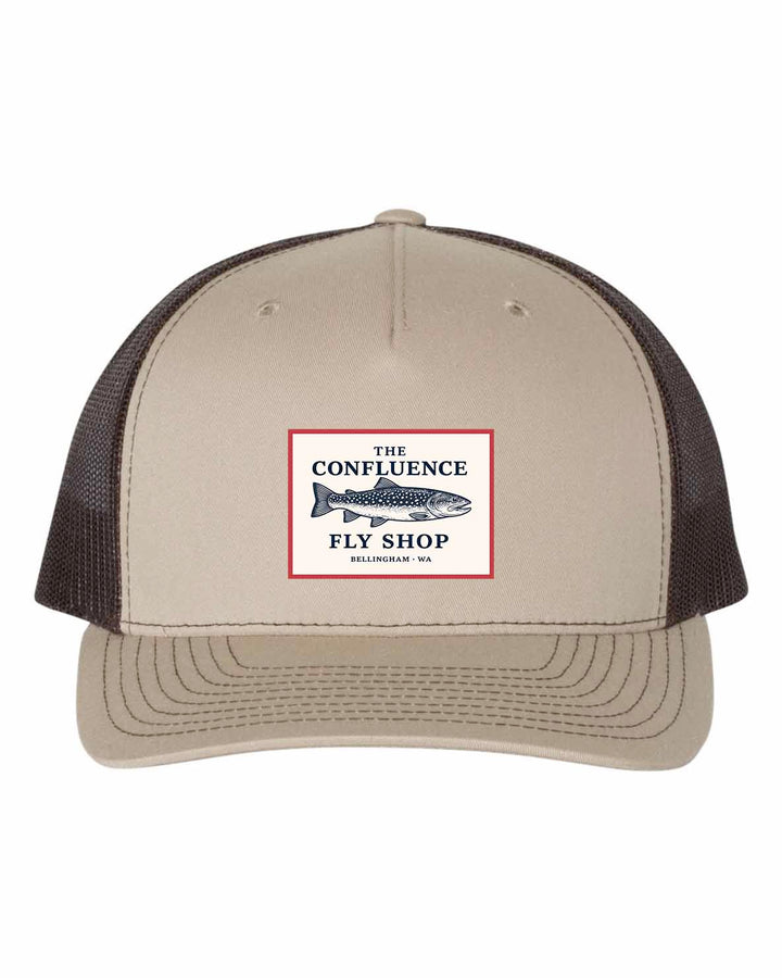 Confluence Logo Hat - Bull Trout - Khaki/Coffee