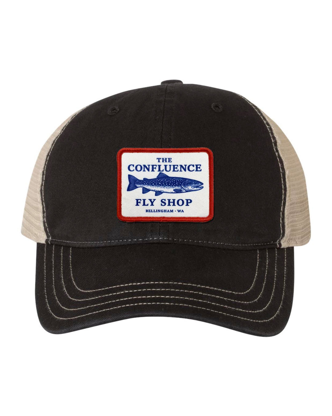 Confluence Logo Patch Hat - Bull Trout - Black/Khaki