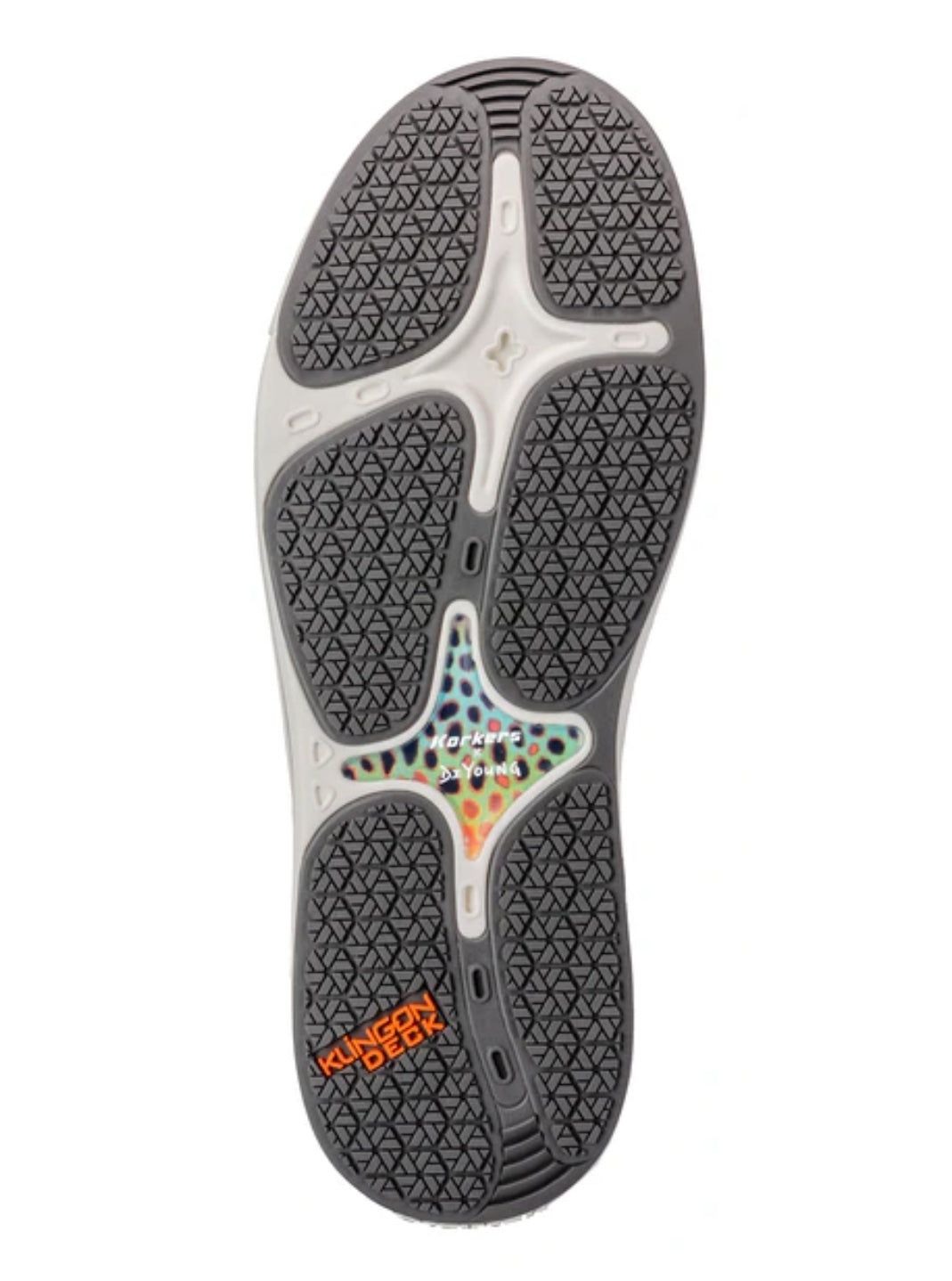 Korkers Fish Moc Brown Trout w/ Fixed Kling-On Deck Soles