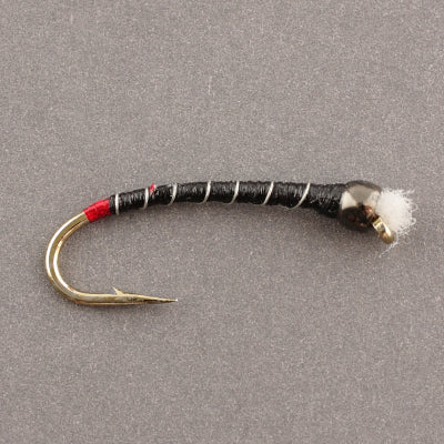 TW BB Red Butt UT Black Chironomid Silver Rib