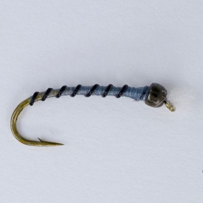 TW UT Blue Dun Chironomid Black Wire Rib